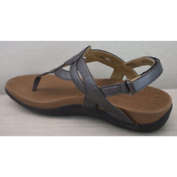 Rockport CCH18PT Women Sz 8M Pewter Ramona Cobb Hill Collection Flat Sandals SIB - Picture 9 of 11